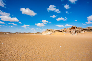It's Desert around the Crystal mountain near the Bahariya and Farafra Oasis in Egypt