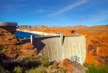 Glen Canyon Dam across the Colorado River