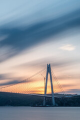 Fototapeta premium Yavuz Sultan Selim Bridge in Istanbul, Turkey.