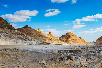 It's Beautiful landscape of the Western White Desert, main geographic attraction of Farafra.