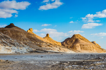 It's Beautiful landscape of the Western White Desert, main geographic attraction of Farafra.