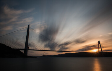 Fototapeta na wymiar Yavuz Sultan Selim Bridge in Istanbul, Turkey.