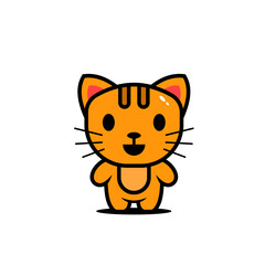 cute cat character vector