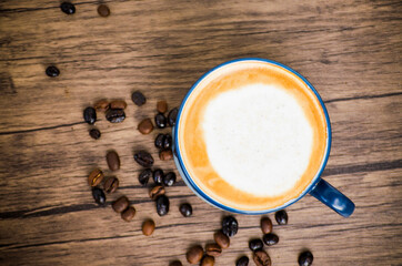 cup of coffee with cinnamon