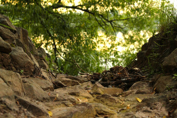 Stone slopes in the park