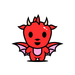 cute dragon character vector
