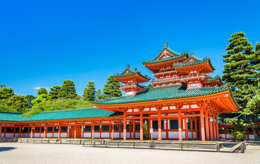 Obraz premium Soryuro, Castle in the corner at Heian Shrine in Kyoto