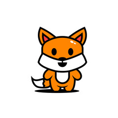 cute fox character vector