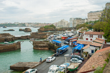 Fototapeta na wymiar Old fishing port in Biarritz
