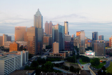 Atlanta skyline cityscape in Georgia United Staes of America USA