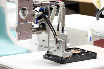 Robot assembled hard disk