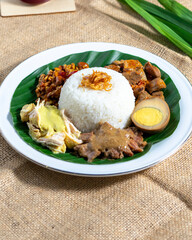 Indonesian traditional gudeg food