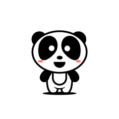 cute panda character vector