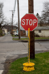 stop sign on the road
