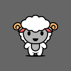 cute sheep character vector