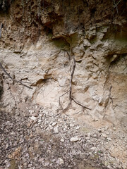 Structural earthen background with dents.