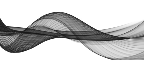  Abstract Black And White Wave Design
