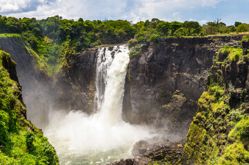 It's Victoria Falls, boarder of Zambia and Zimbabwe. UNESCO World Heritage