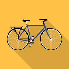 bicycle flat design concept with shadow background vector