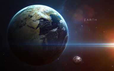 Earth - High resolution 3D. Science 3D illustration of space. Elements furnished by Nasa