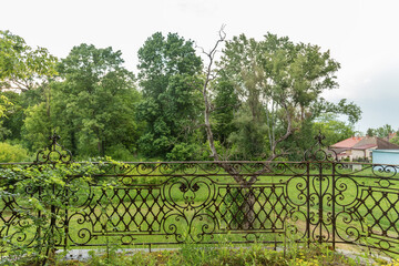An abandoned mansion. Abandoned old castle