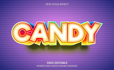 Editable Text Effect, Candy Text Style