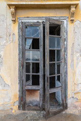 An abandoned mansion. Abandoned old castle