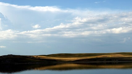 clouds over the lake