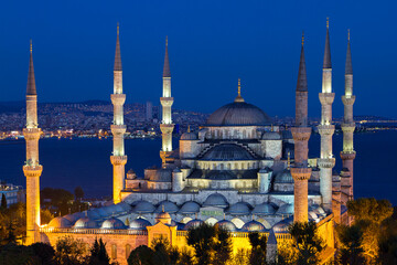 Blue Mosque at the twilight, Istanbul, Turkey