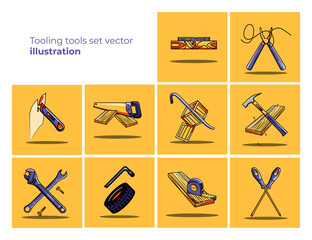 Tooling tools vector illustration