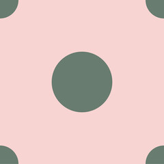 seamless geometric pattern with green circles for fabric and Wallpaper