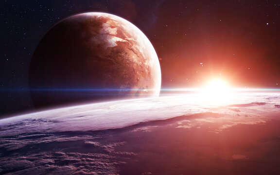 Space background with planets © Vadimsadovski