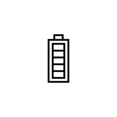Battery Icon in black line style icon, style isolated on white background