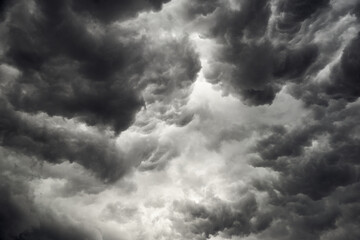 Dark stormy clouds. Differential clouds
