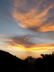 sunset in the mountains