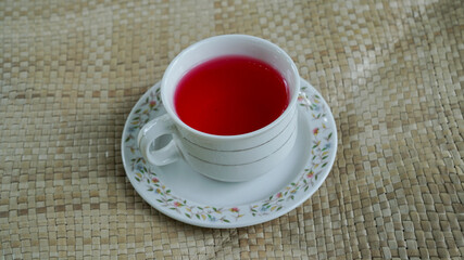 cup of tea on the table
