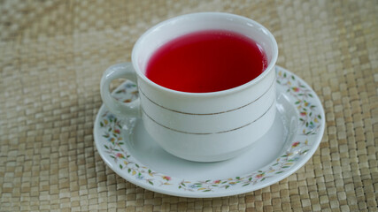cup of tea on the table