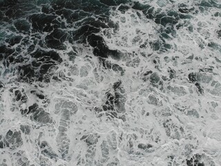 sea water with foam removed from the air