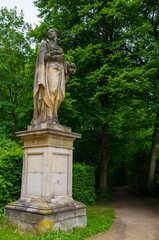 Ancient statue in the city park Renaissance Era, Potsdam, Germany