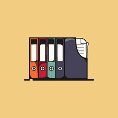 Office tools, document file vector illustration