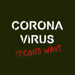 Corona virus second wave. Covid 19, pandemic new version. Vector illustration