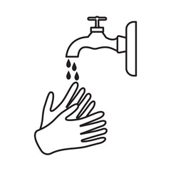 hand washing icon design ,flat style trendy collection