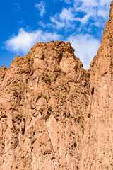 It's Todgha Gorge, a canyon in the High Atlas Mountains in Morocco, near the town of Tinerhir.