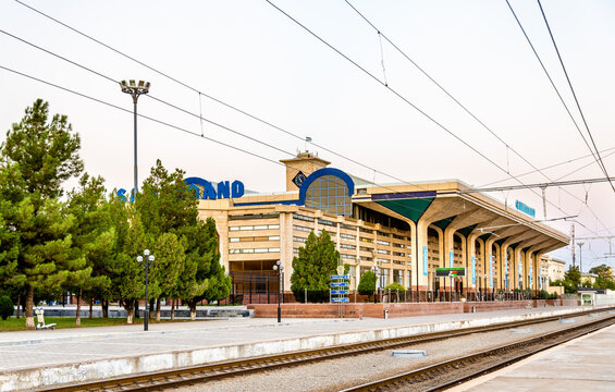 View of Samarkand Railway Station.