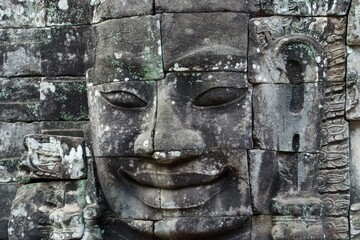 Fototapeta na wymiar Cara de piedra templo Siem Reap