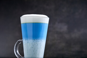 Butterfly pea blue matcha latte