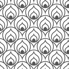 Seamless Geometric Vector Continuous Deco Pattern. Repetitive Retro Graphic Dark Repetition Texture. Continuous Linear 30s 