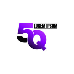 Letter 5Q logo design vector. monogram logo vector illustration.