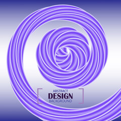 Abstract background, blue stream of a modern swirling wave.