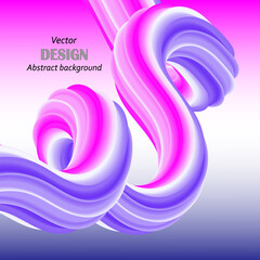 Blue-pink flow of a wavy modern wave, swirling fluid design on an abstract background.